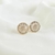 Brinco Pizza Cravejado - banhado a ouro 18k