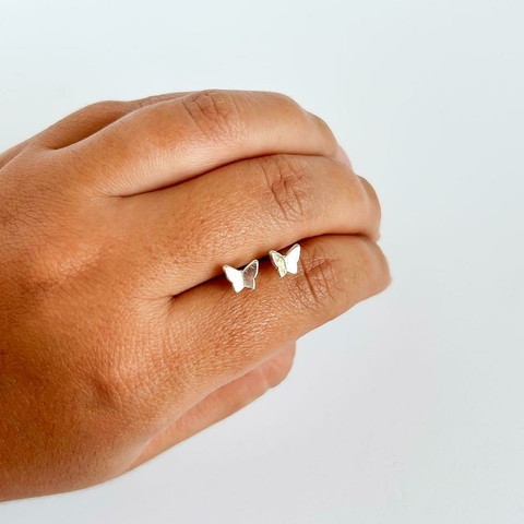 Brinco Borboleta - prata