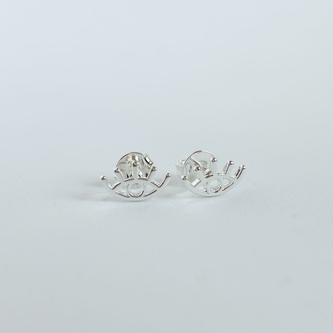 Brinco Olho Grego liso - prata