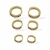 Trio de Argolas Coloridas - Banhado a ouro 18k - comprar online