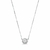 Colar Ponto de Luz Pavê Moissanite em Prata com Banho de Ródio - comprar online