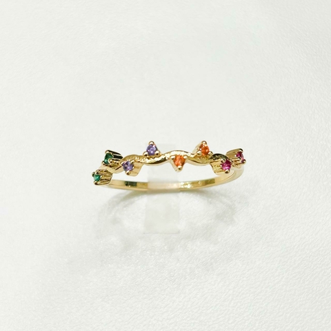Anel Ramo Color - Banhado a ouro 18k - comprar online
