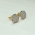Brinco Botão Cravejado - Banhado a ouro 18k - comprar online