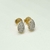 Brinco Gota cravejado com detalhe em ródio - Banhado a ouro 18k - comprar online