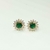 Brinco Cravejado 2 em 1 na zircônia verde - Banhado a ouro 18k - comprar online