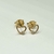 Brinco Coração Fino com cravação - Banhado a ouro 18k - comprar online