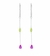 Argola Pink com Verde Lima - Prata 925 - comprar online