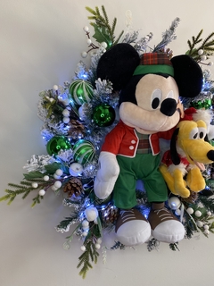 Guirlanda Nevada Mickey e Pluto - Doce Encanto Lar