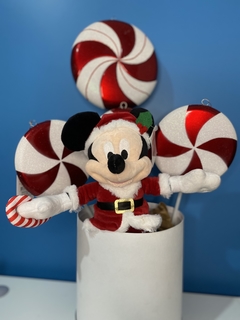 Enfeite Para Pendurar Pirulito Vermelho/branco 43cm