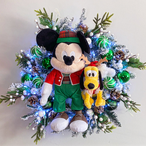 Guirlanda Nevada Mickey e Pluto