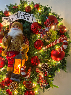 Guirlanda 60 cm Noel Tradicional - Doce Encanto Lar