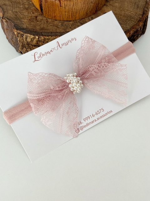 Laço de renda Rosé
