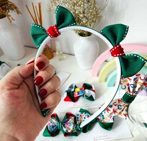 Tiara escolar lacinhos- unidade- tiara