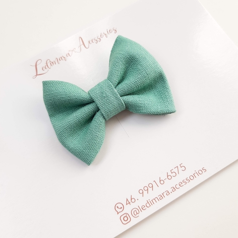 Laço Alice verde oliva linho
