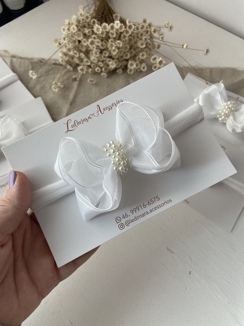 Faixinha bordada branca M- unidade - comprar online