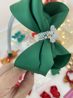 Imagem do Laço de Natal M e G - Tiara/ presilha/faixinha