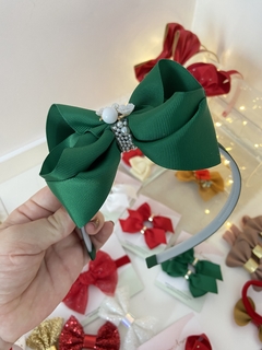 Laço de Natal M e G - Tiara/ presilha/faixinha - loja online