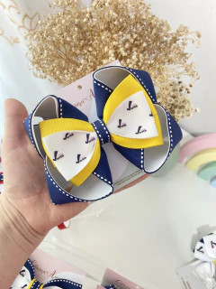 Imagem do Laços escolar G (12cm) ou M (9cm) Tiara/ rabicol ou bico de pato