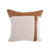 Almofada Linho Bege e Courino Caramelo 45x45cm - comprar online