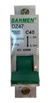 Disjuntor Unipolar Dz47 40a Curva C Din - Sanmen