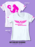 T-SHIRT BRANCO/ROSA - Mulheres Velocidade Asas - Mulheres Velocidade Shop