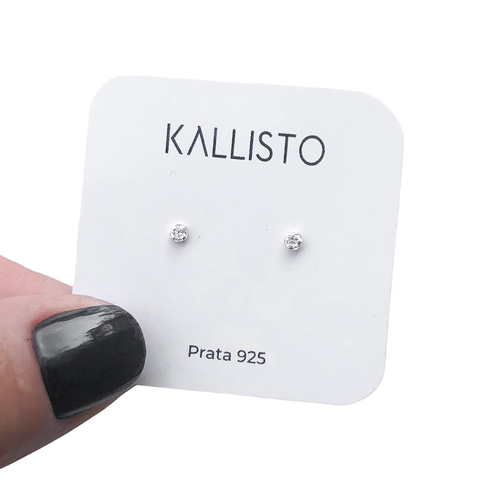 Brinco ponto de luz 2mm tarraxa baby