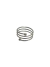 Anillo Line Crossed Drop Silver - comprar online
