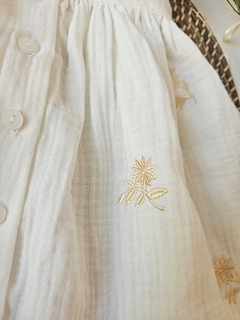Vestido cotton Golden Flowers - tienda online