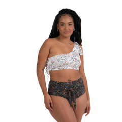Top laço eco (Floral branco) - comprar online