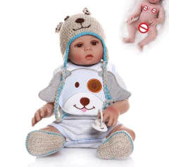 Boneco Bebê Reborn Menino, INTEIRO EM SILICONE, Com Chupeta e Mamadeira (cópia) na internet