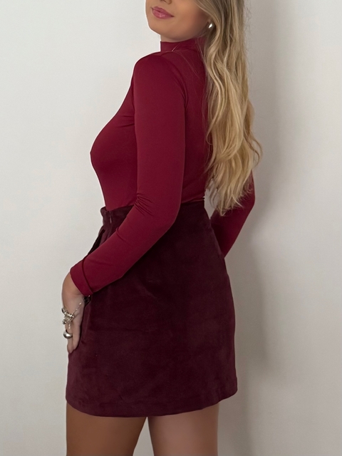 Saia veludo marsala - comprar online