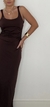 Vestido Greta marrom na internet