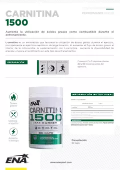 CARNITINA 1500mg ENA 60 Cápsulas - comprar online