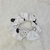 Scrunchie Blanca corazones negros