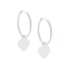Brinco Argola Pingente de Coração - comprar online