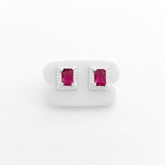 Brinco Zircônia Rubi Rosa na internet
