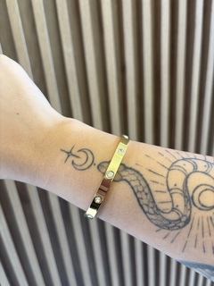 Bracelete ponto luz dourado - Z Store Acessórios