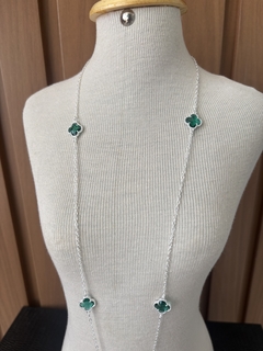 Colar Virgínia Esmeralda Prata - comprar online