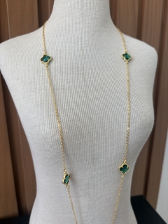 Colar Virgínia Dourado Esmeralda - comprar online
