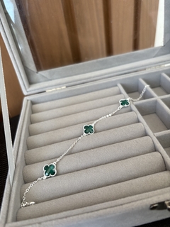 Pulseira Virgínia esmeralda prata - comprar online
