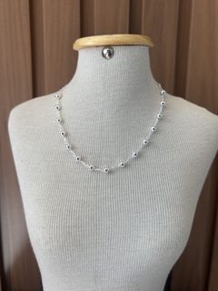 Chocker bolinhas prata - comprar online
