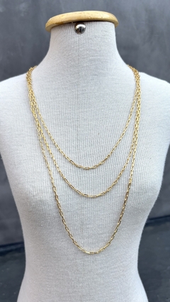 Colar triplo cartier dourado