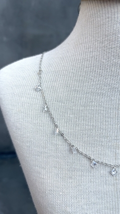 Chocker cristais prata