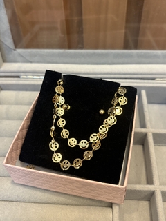 Conjunto infantil smile | pulseira, brinco e colar