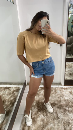 Cropped basic caramelo - comprar online