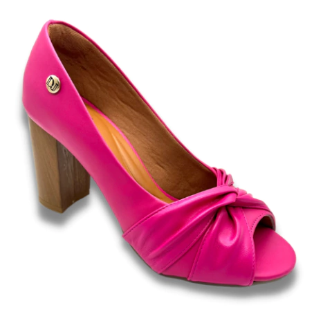 PEEP TOE PINK SALTO BLOCO