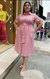 Vestido Chemise Listrado Pink