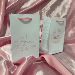 20 Mini Sacola - PERSONALIZADA COM SUA LOGO - Aryelly Cabral Desing