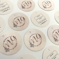 Mini etiqueta redonda - FRENTE E VERSO COM SUA LOGO - comprar online