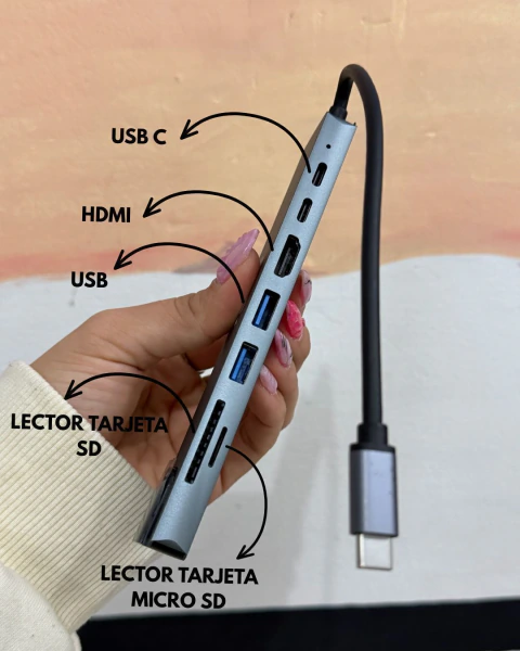 ADAPTADOR HUB 8 EN 1 CLD